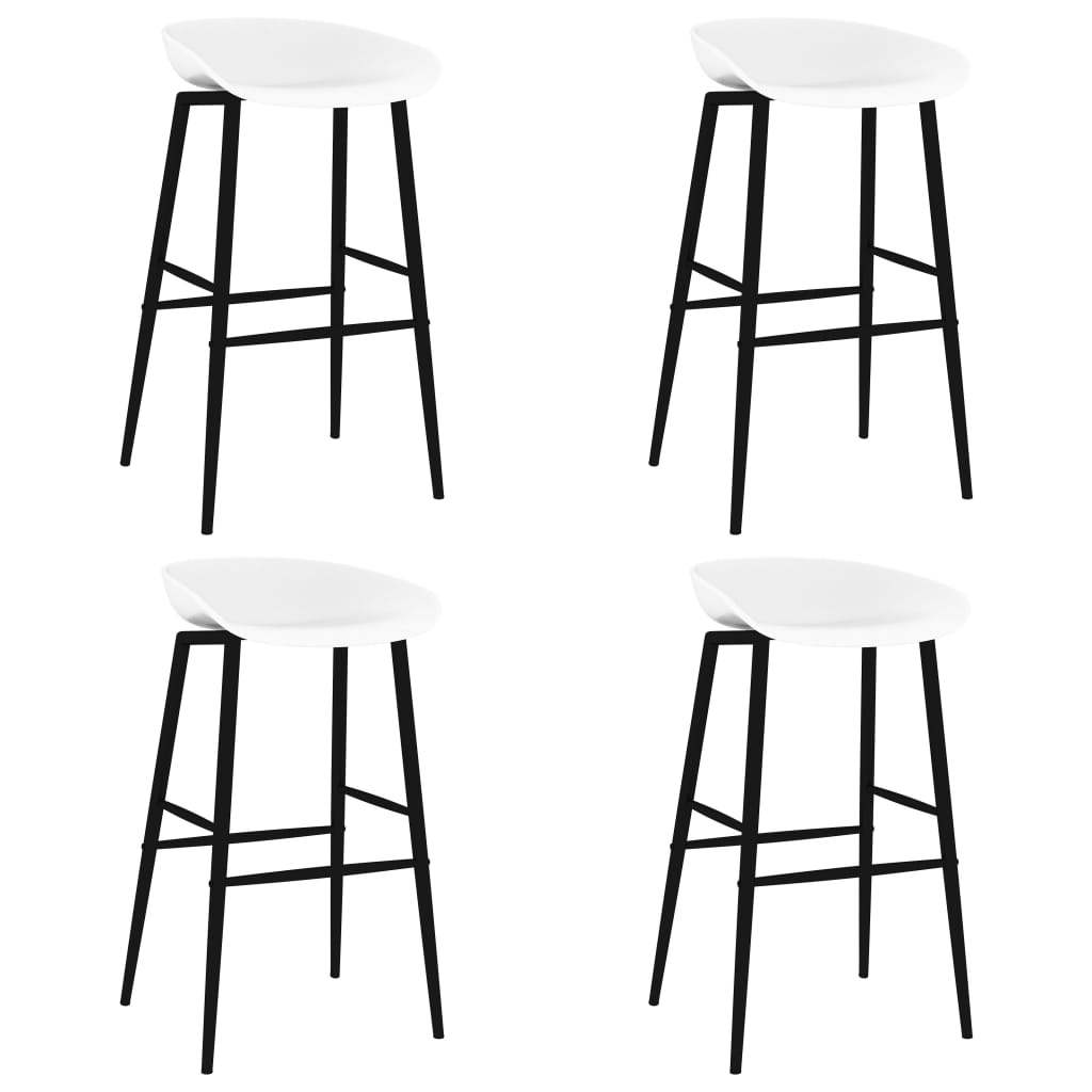 Bar Chairs 4 pcs White
