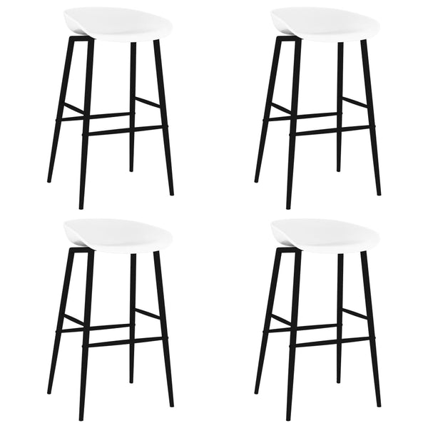  Bar Chairs 4 pcs White