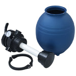 Pool Sand Filter with 4 Position Valve Blue 300 mm