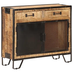 Sideboard 80x31x71 cm Solid Rough Mango Wood