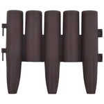 Lawn Edgings 36 pcs Brown 10 m PP