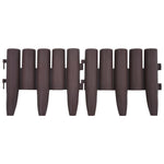 Lawn Edgings 36 pcs Brown 10 m PP