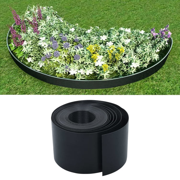  Garden Edging Black 10 m 15 cm PE
