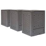 Garden Composters 3 pcs Brown 900 L