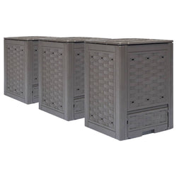 Garden Composters 3 pcs Brown 900 L