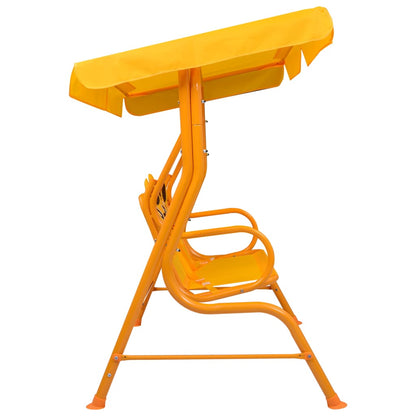Kids Swing Bench Yellow Fabric
