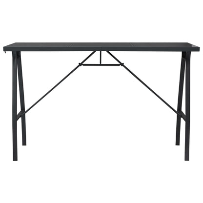 Garden Bar Table Black 180x60x110 cm Tempered Glass