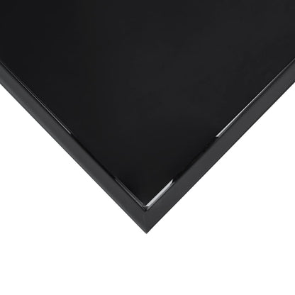 Garden Bar Table Black 180x60x110 cm Tempered Glass