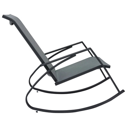 Garden Rocking Chairs 2 pcs Textilene Dark Grey