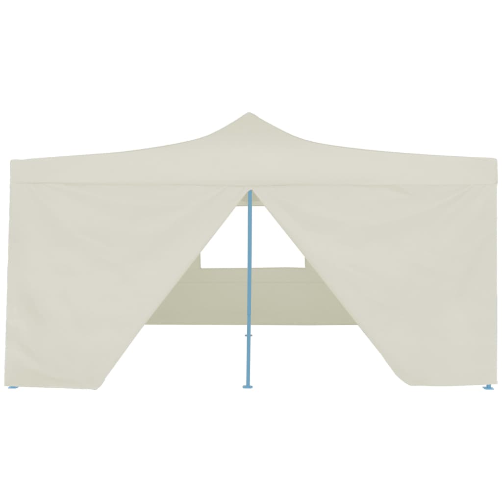 Folding Gazebo with 4 Sidewalls 5x5 m Cream
