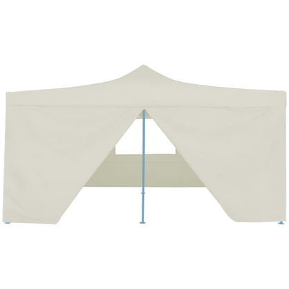 Folding Gazebo with 4 Sidewalls 5x5 m Cream