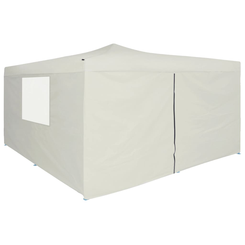 Folding Gazebo with 4 Sidewalls 5x5 m Cream