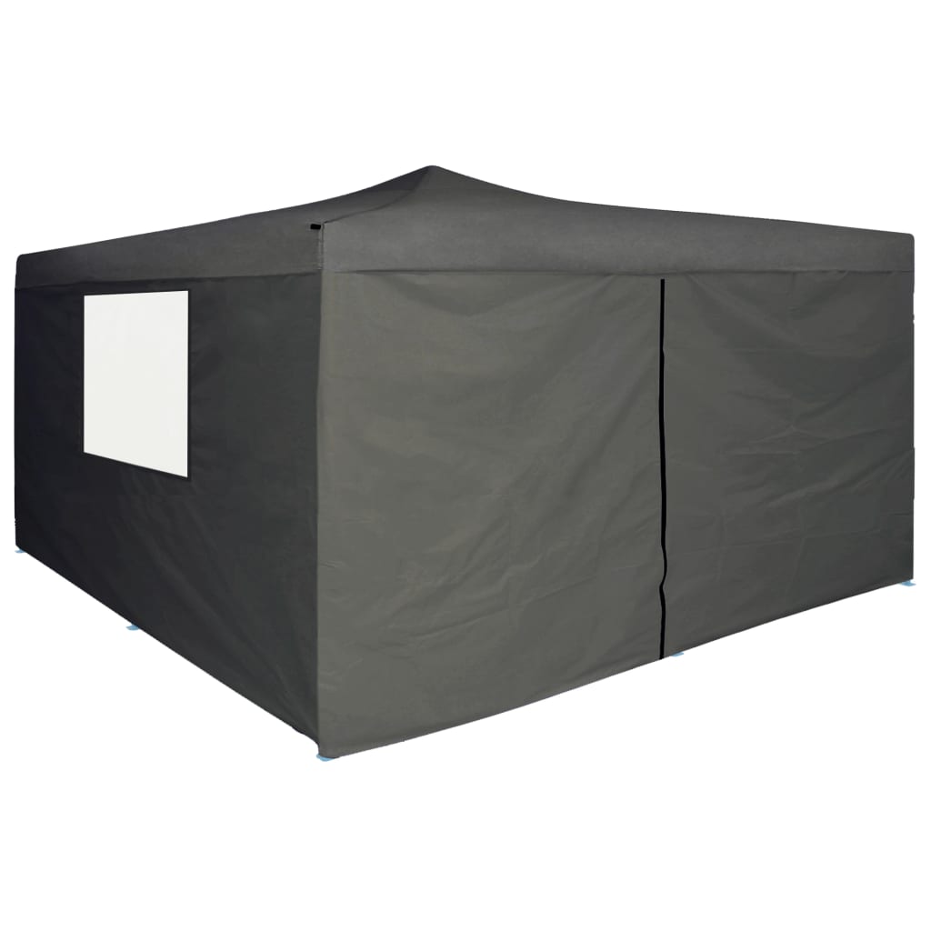 Folding Gazebo with 4 Sidewalls 5x5 m Anthracite