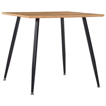 Dining Table Oak and Black  MDF