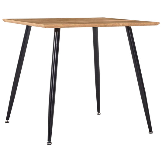Dining Table Oak and Black  MDF