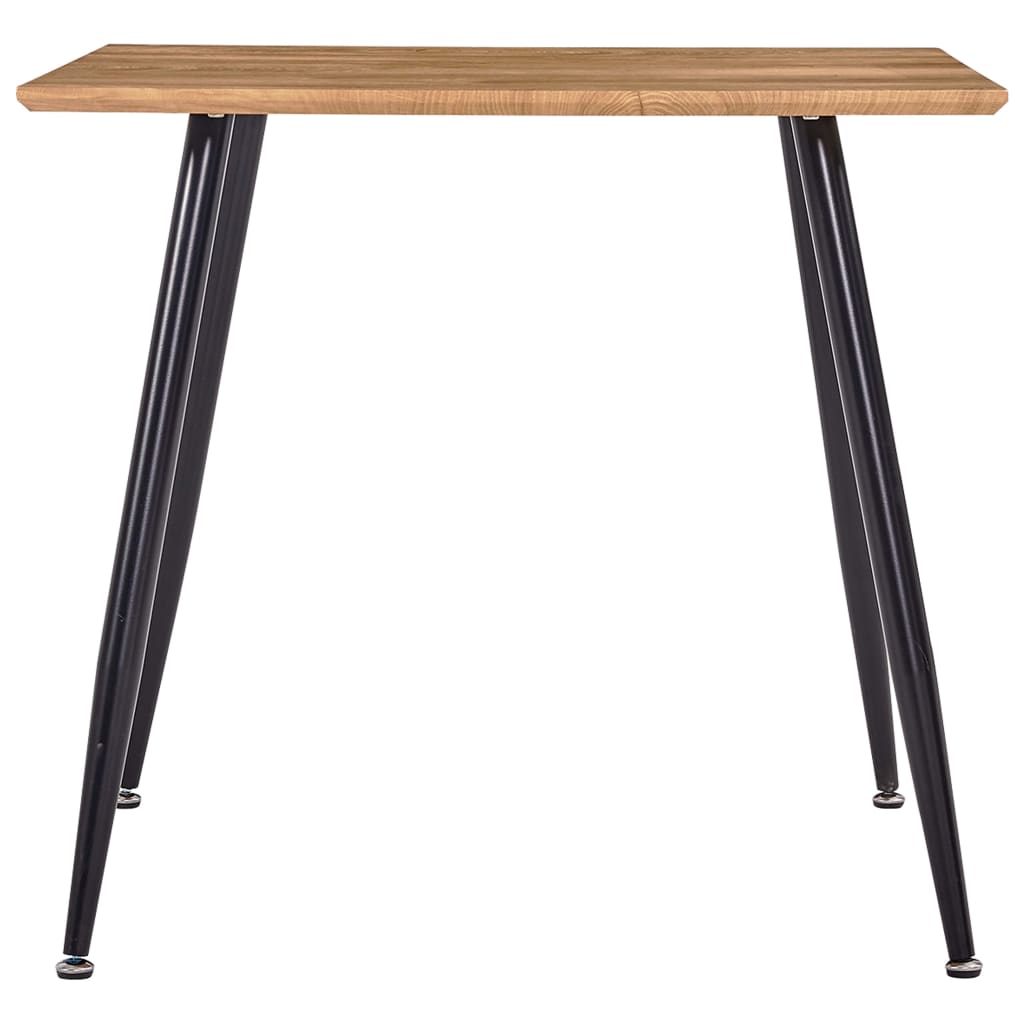 Dining Table Oak and Black  MDF