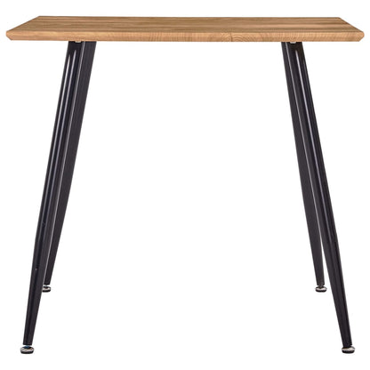 Dining Table Oak and Black  MDF