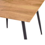 Dining Table Oak and Black  MDF