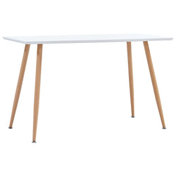 Dining Table White & Oak MDF