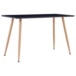 Dining Table Black & Oak MDF