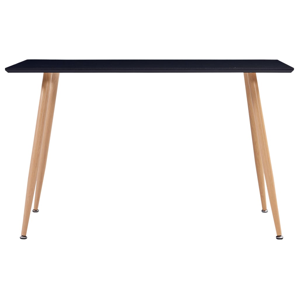 Dining Table Black & Oak MDF