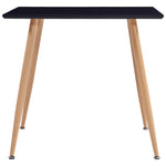 Dining Table Black and Oak  MDF