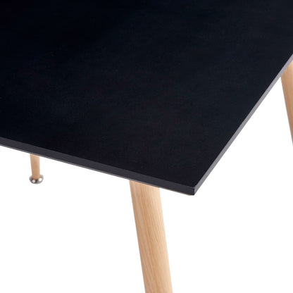 Dining Table Black and Oak  MDF