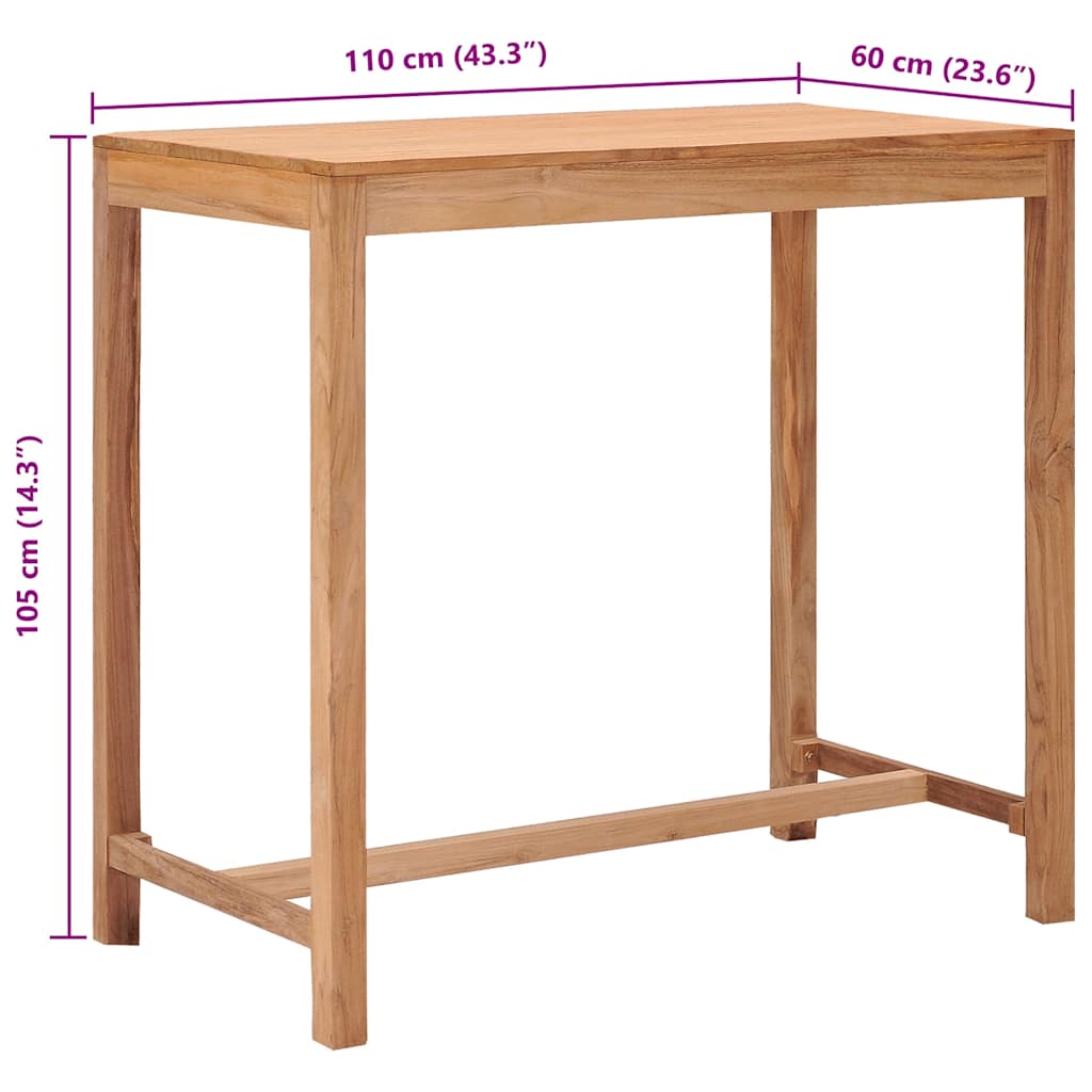 Comfortable Garden Bar Table 110x60x105 cm Relaxing Seating Essentials 