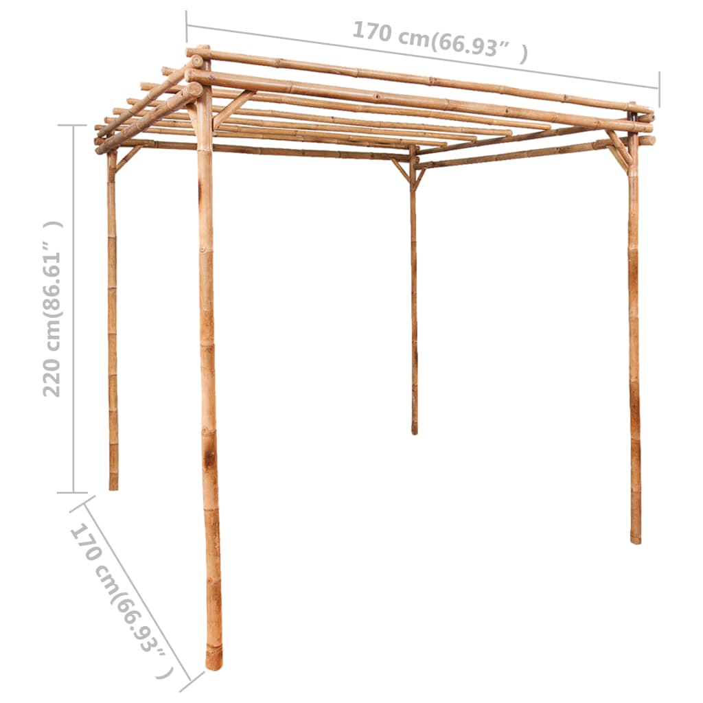 Pergola Bamboo - 170×170×220cm
