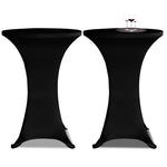 Standing Table Cover 60 cm Black Stretch 4 pcs