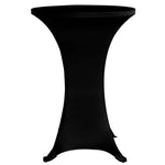 Standing Table Cover 60 cm Black Stretch 4 pcs