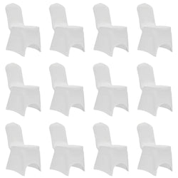 Chair Cover Stretch White 12 pcs