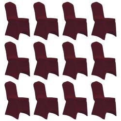 Chair Cover Stretch Burgundy 12 pcs