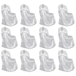 Chair Cover for Wedding Banquet 12 pcs White