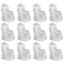 Chair Cover for Wedding Banquet 12 pcs White