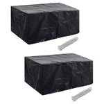 Garden Furniture Covers 2 pcs 6 Person Poly Rattan Set 10 Eyelets