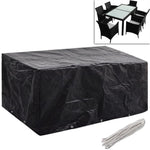 Garden Furniture Covers 2 pcs 6 Person Poly Rattan Set 10 Eyelets