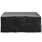 Garden Furniture Covers 2 pcs 6 Person Poly Rattan Set 10 Eyelets