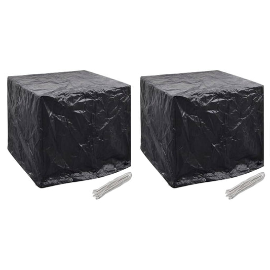 Garden Water Tank Covers 2 pcs 8 Eyelets