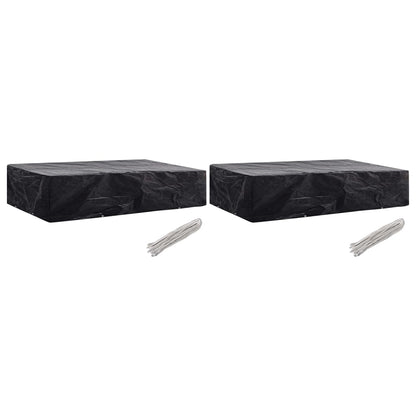 Garden Sunlounger Cover 2 pcs 8 Eyelets