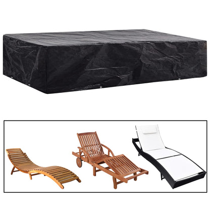 Garden Sunlounger Cover 2 pcs 8 Eyelets