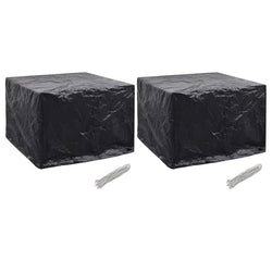 Garden Furniture Covers 2 pcs 8 Eyelets