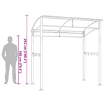 BBQ Gazebo 215x150x220cm Anthracite Steel | HomeAndLiving