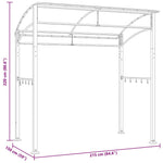 BBQ Gazebo 215x150x220cm Anthracite Steel | HomeAndLiving