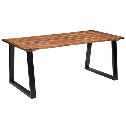Dining Table Solid Acacia Wood - 180×90×75cm