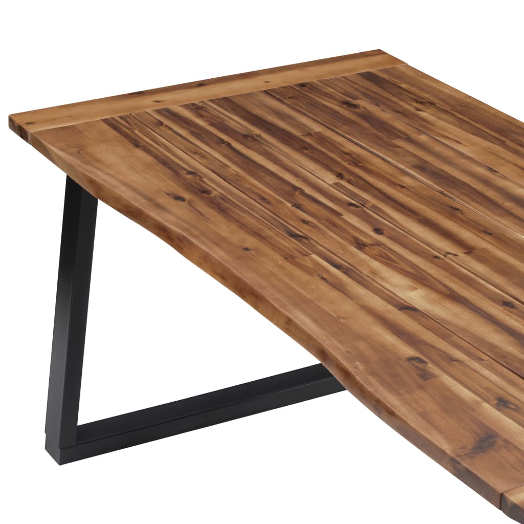 Dining Table Solid Acacia Wood - 180×90×75cm