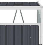 Quadruple Garbage Bin Shed Anthracite Steel