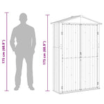 Galvanised Steel Garden Shed 116x175cm | HomeAndLiving