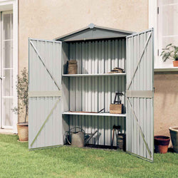 Galvanised Steel Garden Shed 116x175cm | HomeAndLiving