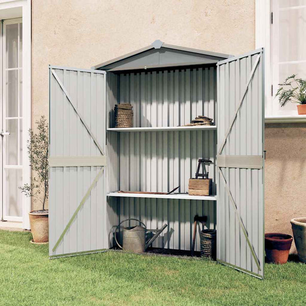  Galvanised Steel Garden Shed 116x175cm | HomeAndLiving